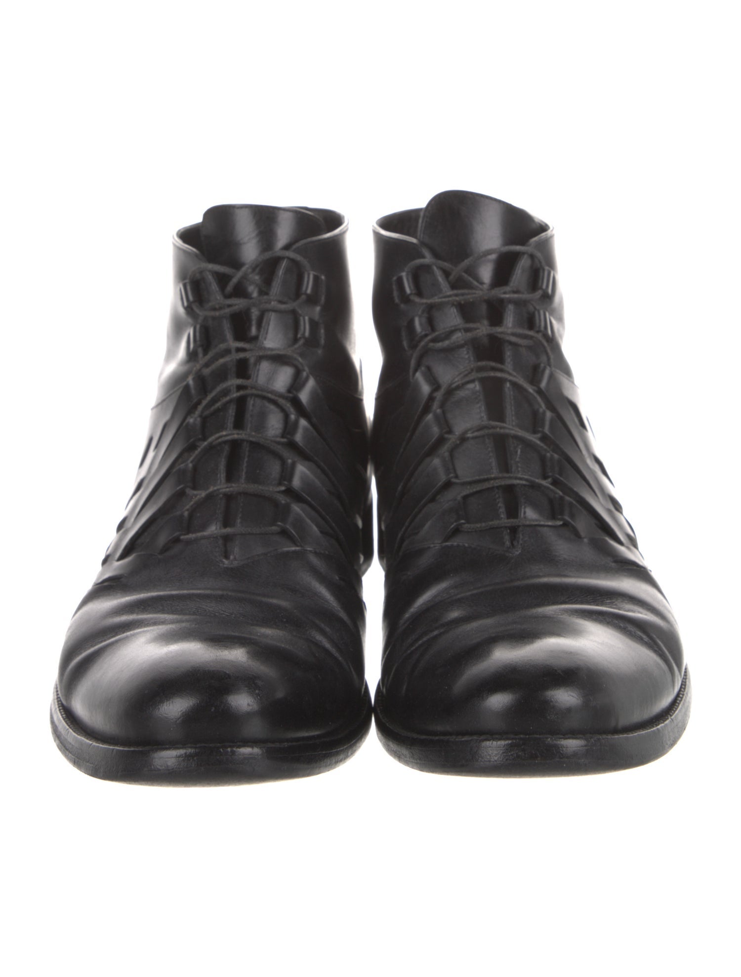 Louis Vuitton Leather Lace-Up Boots